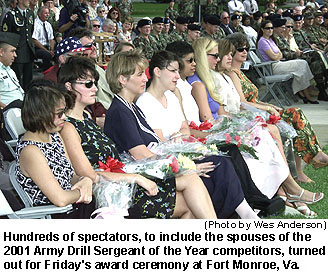 Hundreds of spectators turned out for Friday's award ceremony at Fort Monroe.